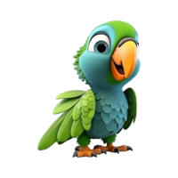 AI generated Macaw parrot on a branch isolated on transparent background png