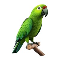 ai generado guacamayo loro en un rama aislado en transparente antecedentes png