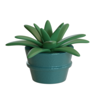 3d återges aloe vera i blå pott perfekt för design projekt png