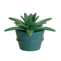 3d reso aloe Vera nel blu pentola Perfetto per design progetto png