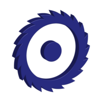 3d circular Serra ícone png