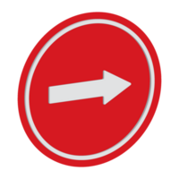 3D traffic sign icon png