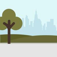 city park illustration vector