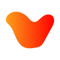 orange shape gradient element png