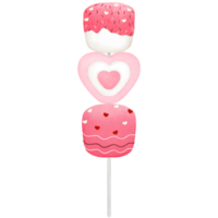 Whimsical watercolor marshmallow delights for valentines day celebration. png