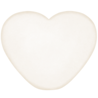 Romantic watercolor white valentine marshmallow heart shaped clipart.Hand drawn watercolor valentine dessert clipart. png