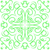 Green Doodle Floral Pattern png