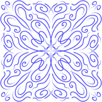 blauw bloemen patroon achtergrond png