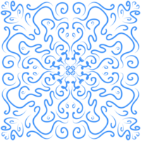 blauw bloemen patroon achtergrond png