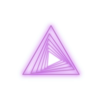 violet néon Triangle png