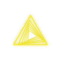 Yellow Neon Triangle png