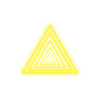 Yellow Neon Triangle png