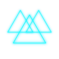 Cyan Neon Triangle png