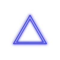 blaues Neon-Dreieck png