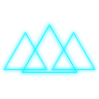 Cyan Neon Triangle png