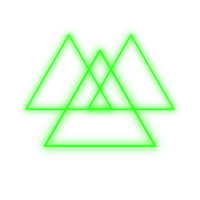 Grün Neon- Dreieck png
