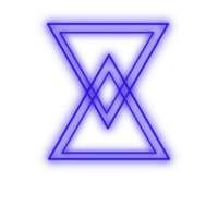 Blue Neon Triangle png