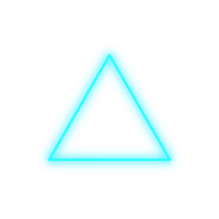 ciano neon triangolo png