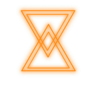 oranje neon driehoek png