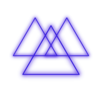 blaues Neon-Dreieck png