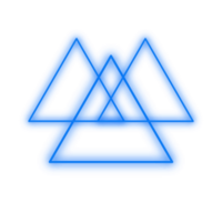 triângulo de néon azul png