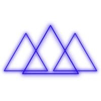 triangle néon bleu png