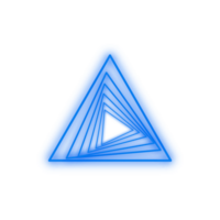 blauwe neon driehoek png
