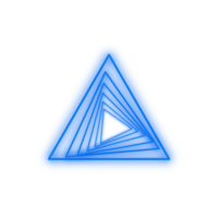 Blue Neon Triangle png