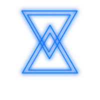 triangle néon bleu png