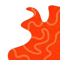 Red Wavy Corner Shape png