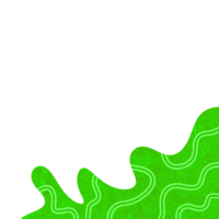 Green Wavy Corner Shape png