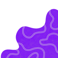 Purple Wavy Corner Shape png