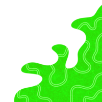 Green Wavy Corner Shape png