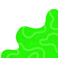 Green Wavy Corner Shape png