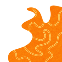 Orange Wavy Corner Shape png