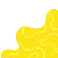 Yellow Wavy Corner Shape png