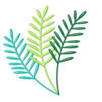 Green twigs illustration png