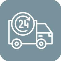 24 Hours Delivery Vector Icon