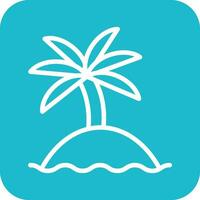 Palm Island Vector Icon