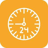 Icono de vector de 24 horas