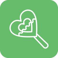 Heart Lollipop Vector Icon