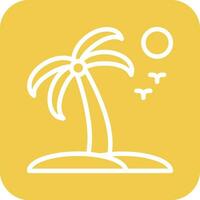 icono de vector de isla