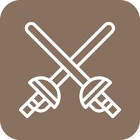 Fencing Sports Vector Icon