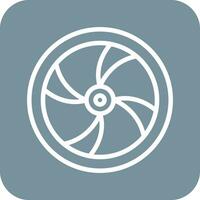 Wooden Wheel Vector Icon