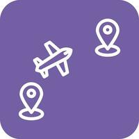 Flight Location Vector Icon