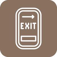 Exit Door Vector Icon