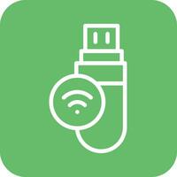 USB Wifi Vector Icon