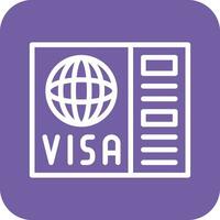 icono de vector de visa