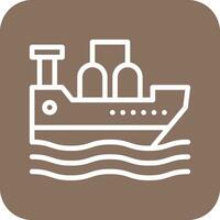 Oil Ship Vector Icon