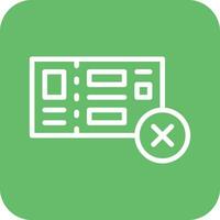 Booking Cancel Vector Icon